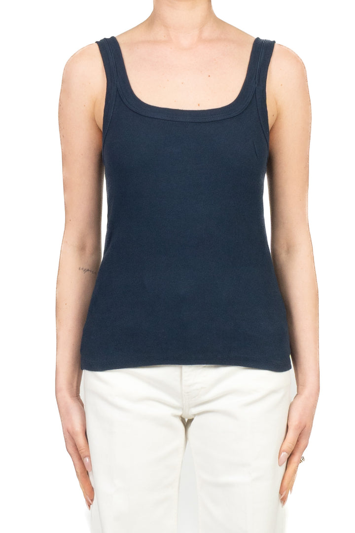 Tensione in - Canotta a costine scollo quadrato Art. 21001