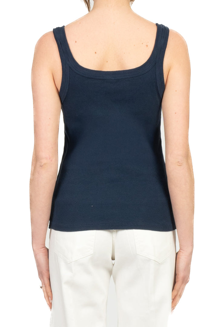 Tensione in - Canotta a costine scollo quadrato Art. 21001