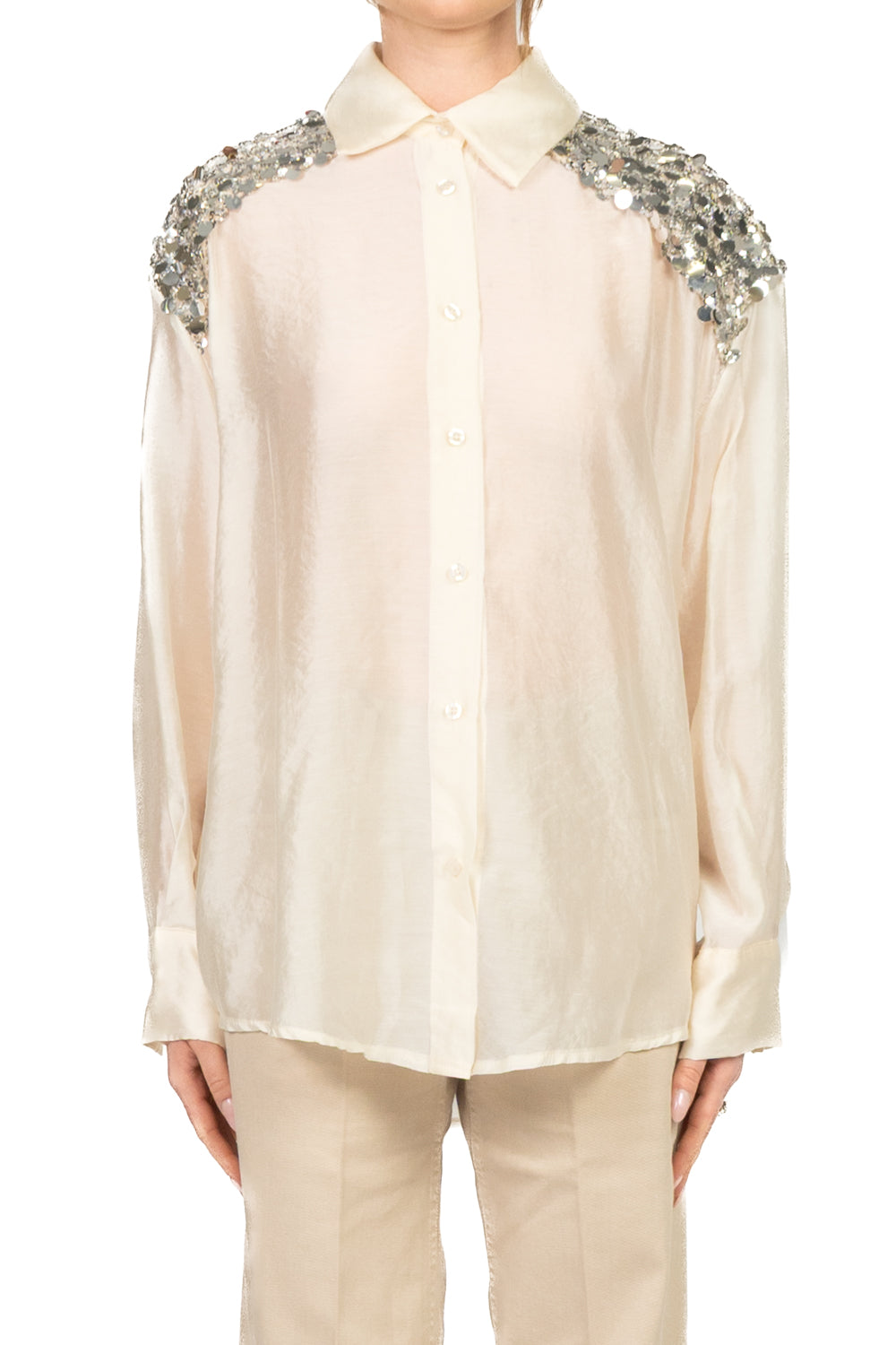 Tensione In - Camicia inserto paillettes Art. PE260155