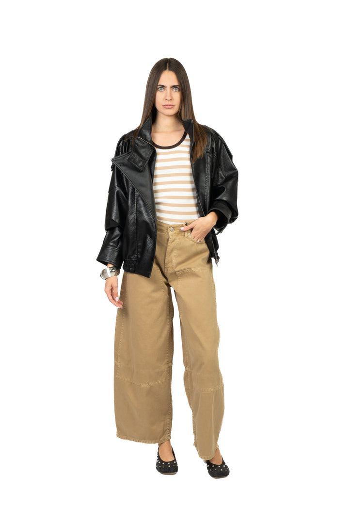 Tensione in - Canotta rigata profili contrasto Art. 26P456