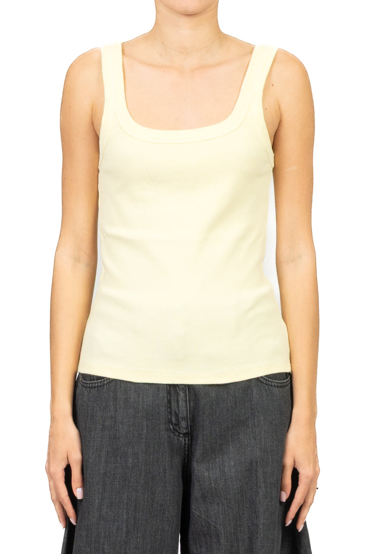 Tensione in - Canotta a costine scollo quadrato Art. 21001