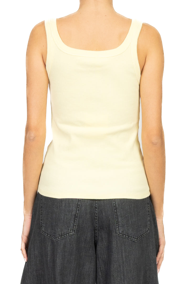 Tensione in - Canotta a costine scollo quadrato Art. 21001