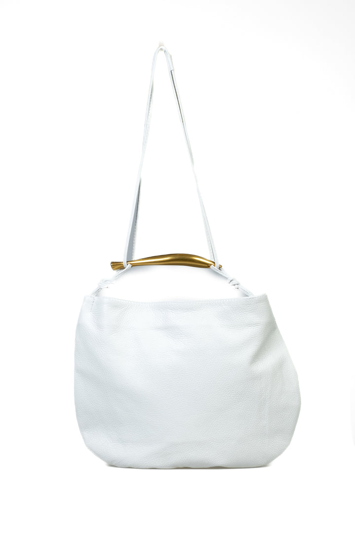 Upper - Borsa a mano con manico dorato