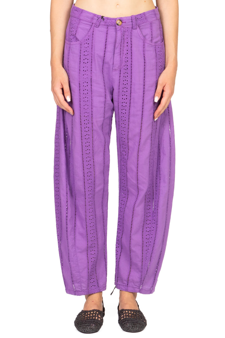 Tensione In - Pantalone barrel ricamato Art. S25PI83