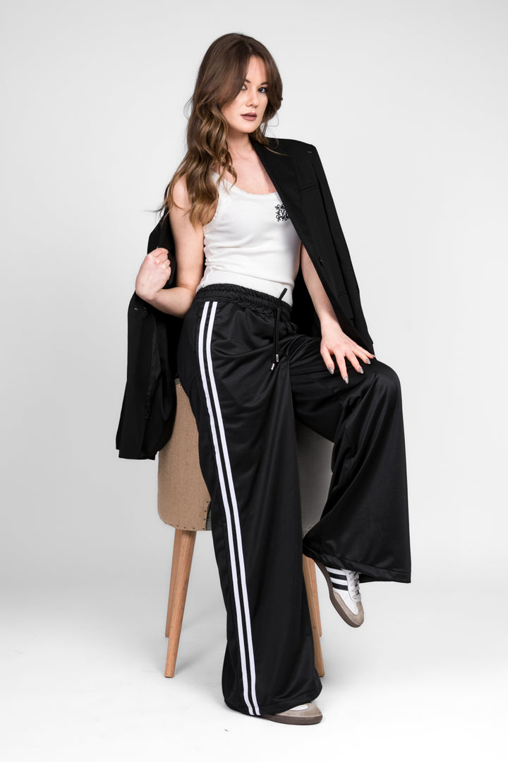 Vicolo - Pantalone acetato banda laterale con coulisse Art. TD1028