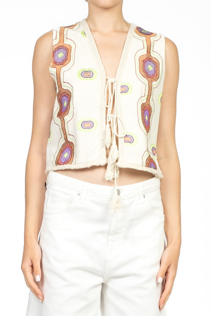 Dixie - Gilet fantasia aperto con laccio Art. LAGDTDE