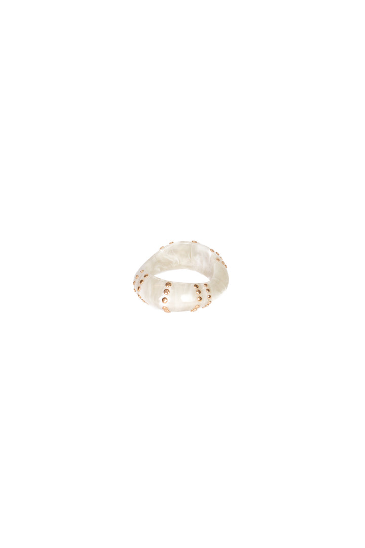 Upper - Bracciale rigido con borchie oro