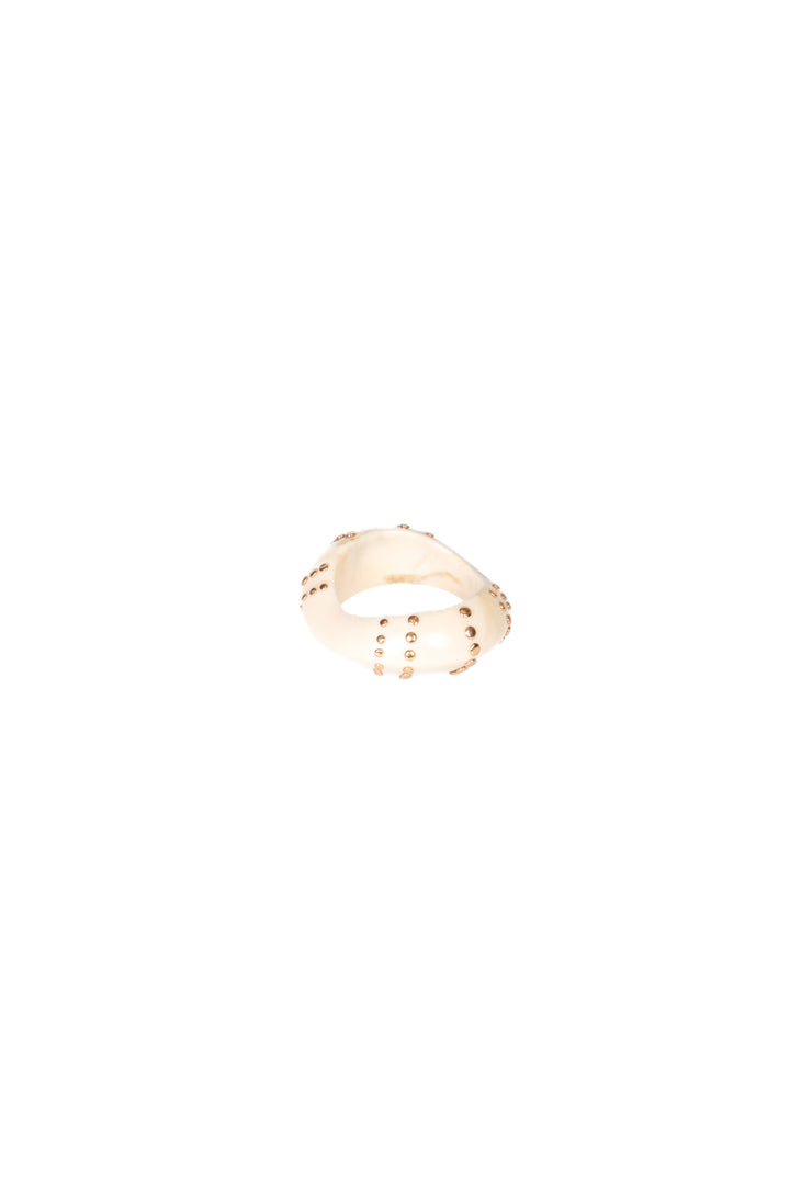 Upper - Bracciale rigido con borchie oro