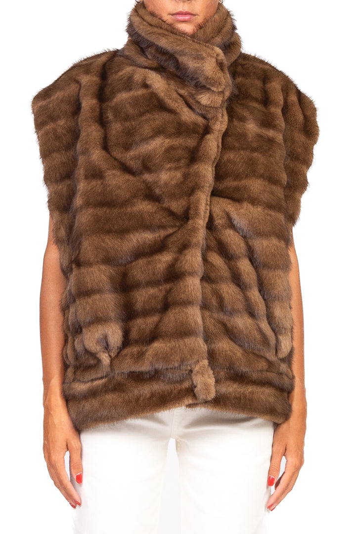 Tensione In - Gilet ecopeliccia over Art. HN344
