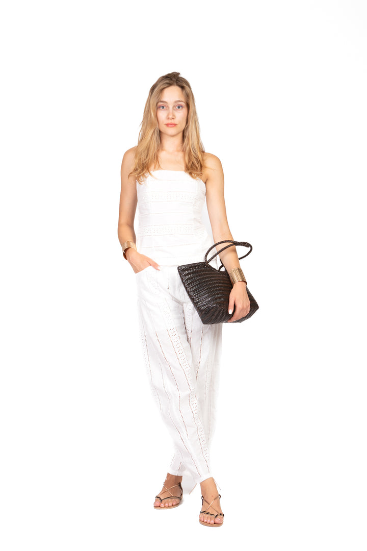 Tensione In - Pantalone barrel ricamato Art. S25PI83