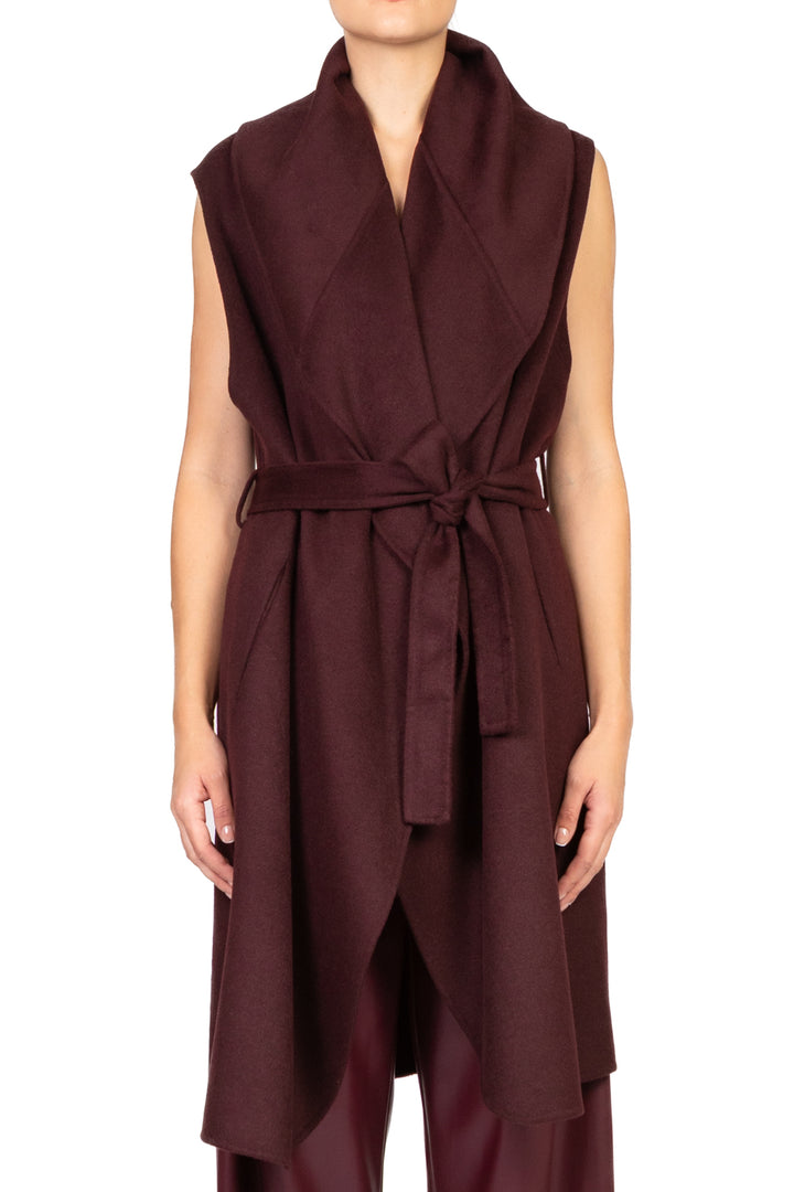 Vicolo - Cappotto hand made smanicato con cinta Art. TF0056