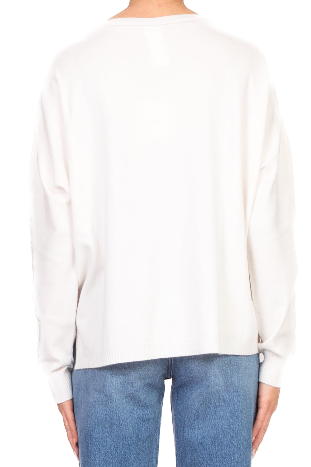 Tensione In - Maglia girocollo over con spacchi laterali Art. D79025AI25