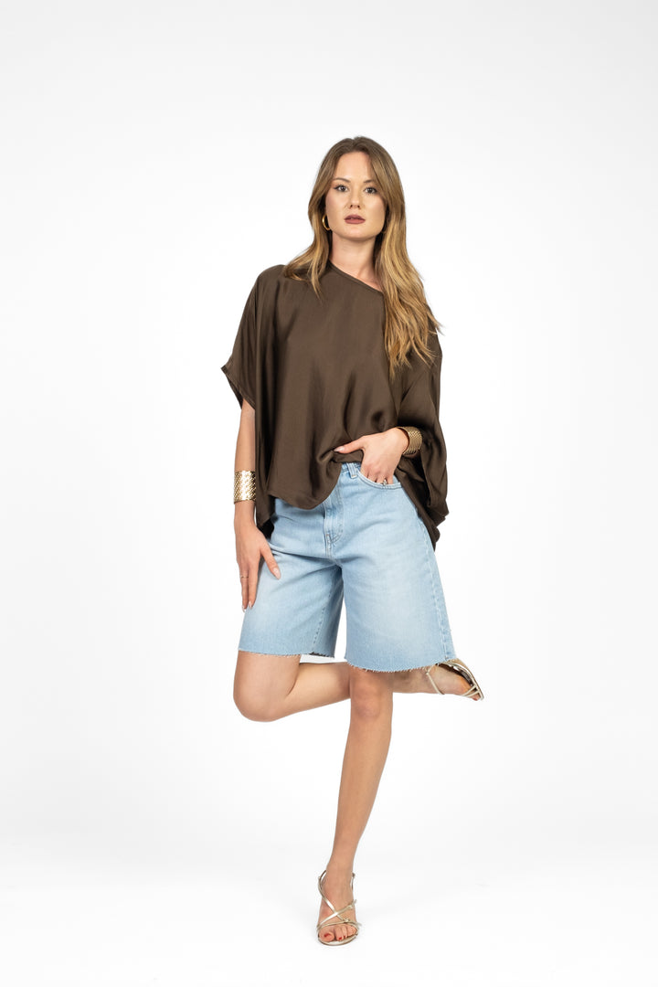 Tensione In - Blusa satin mezza manica Art. FB736B05QPE25
