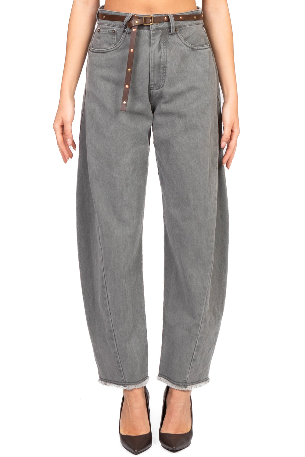 Tensione In - Jeans barrel con cintura Art. W25P152