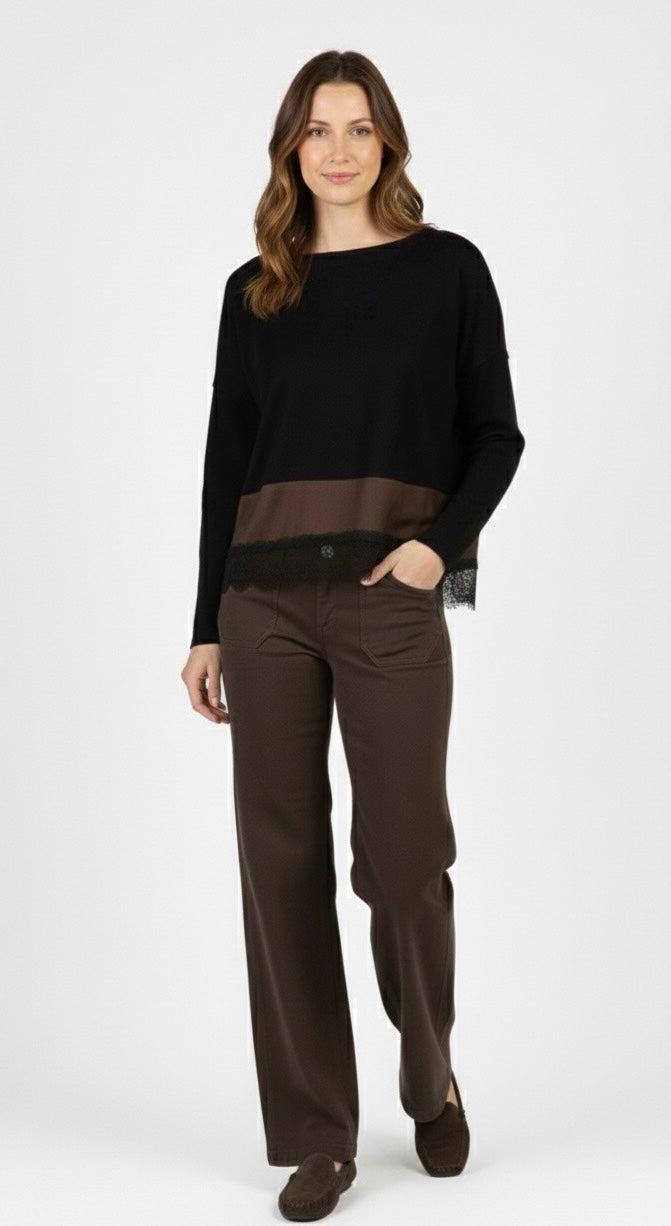 Tensione In - T-shirt manica lunga con pizzo Art. FW250098