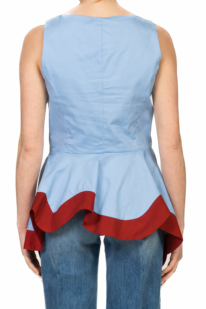 Tensione In - Top peplum banda contrasto Art. 39169