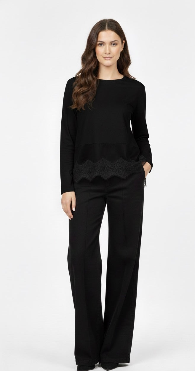 Tensione In - T-shirt manica lunga con pizzo Art. FW250098