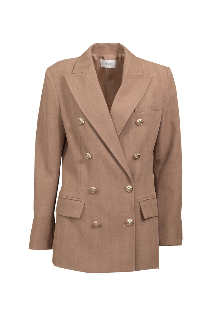 Vicolo - Giacca doppio petto gessata lurex Art. TD1131
