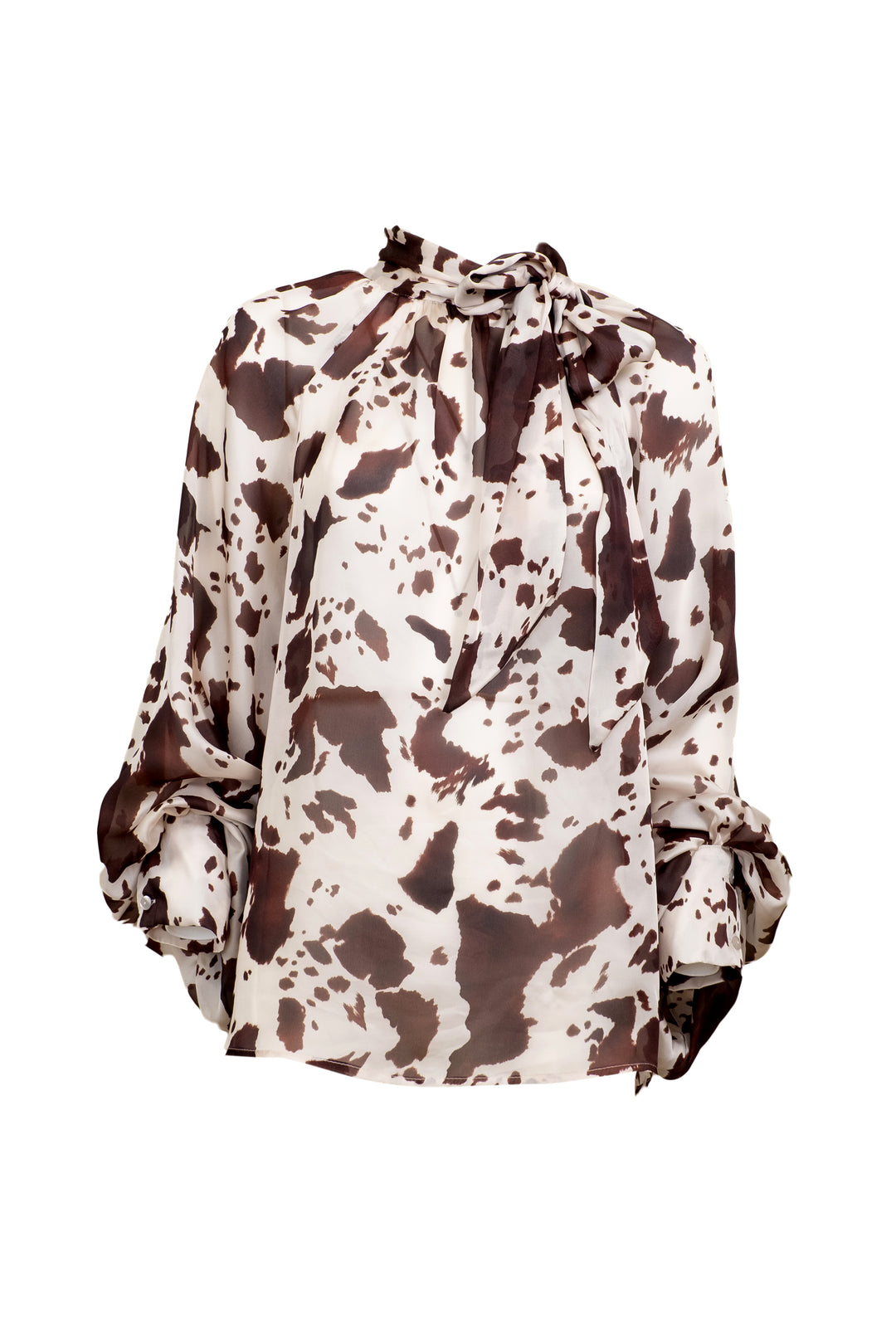 Tensione In - Blusa con fiocco fantasia muccata Art. 25C6902