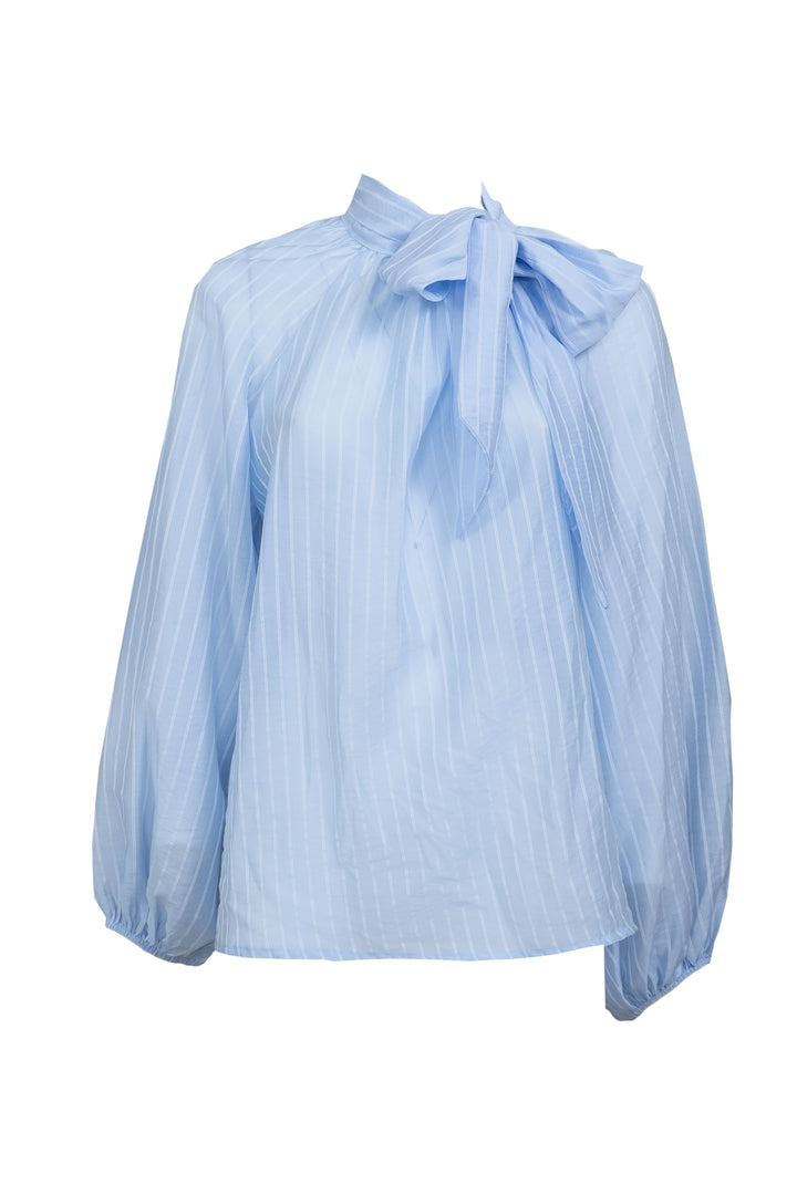 Tensione In - Blusa gessata con fiocco Art. 25C6529