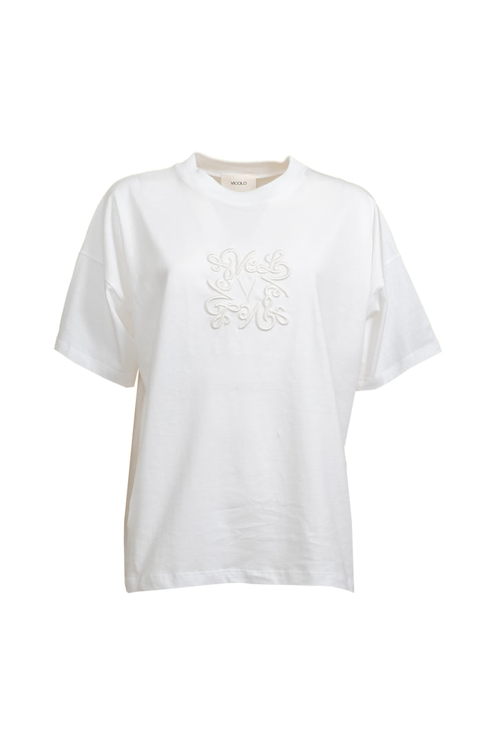 Vicolo - T-shirt con ricamo logo Art. RD0119