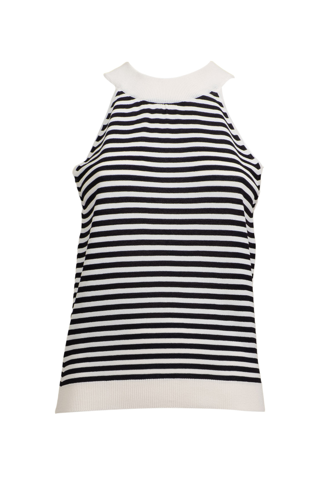 Vicolo - Top in maglia rigato scollo all'americana Art. 44026D