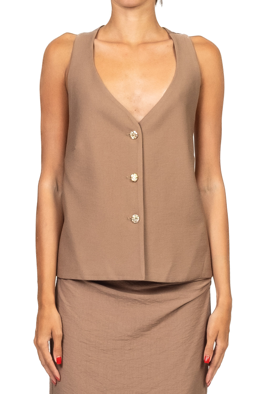 Vicolo - Completo gilet con gonna drappeggiata Art. TD3135