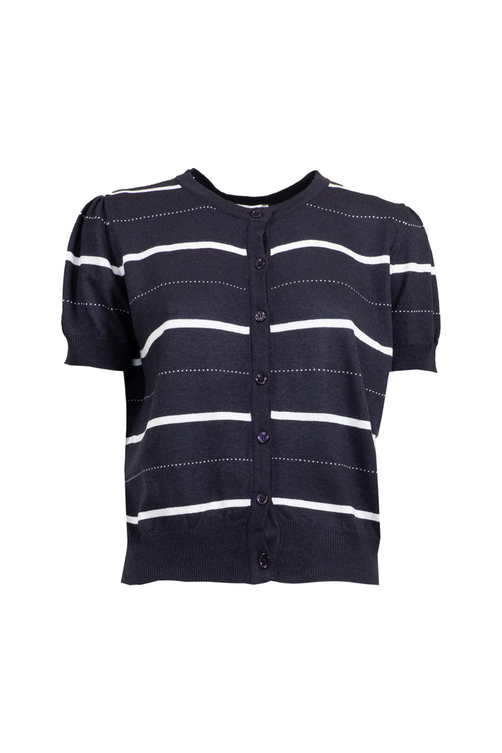 Vicolo - Cardigan mezza manica rigato Art. 22081D