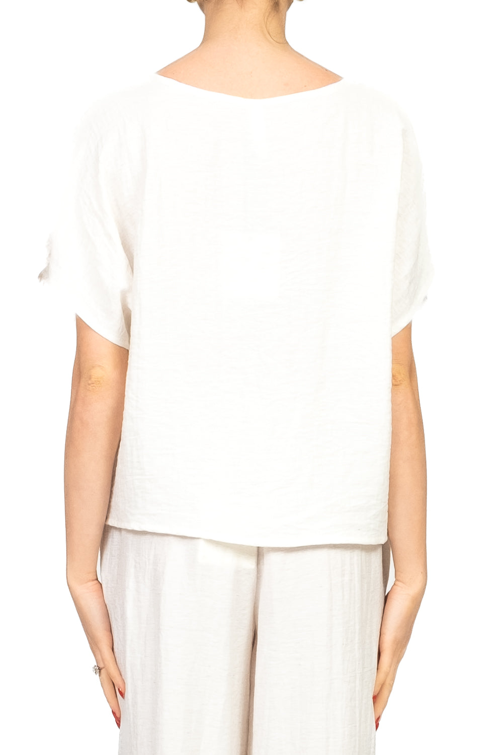 Tensione In - Blusa misto lino scollo V Art. 25C7935