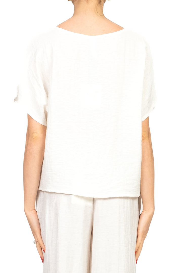 Tensione In - Blusa misto lino scollo V Art. 25C7935