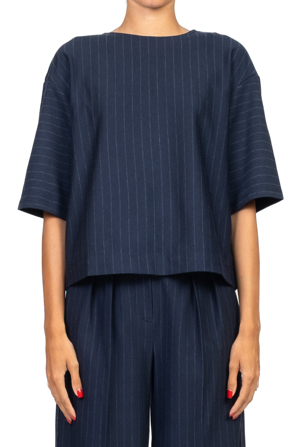 MM MaxMara - Blusa gessata in punto milano KAYA Art. 2526946047600
