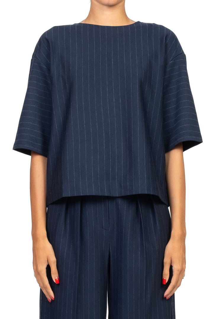 MM MaxMara - Blusa gessata in punto milano KAYA Art. 2526946047600