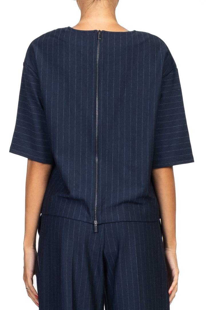 MM MaxMara - Blusa gessata in punto milano KAYA Art. 2526946047600
