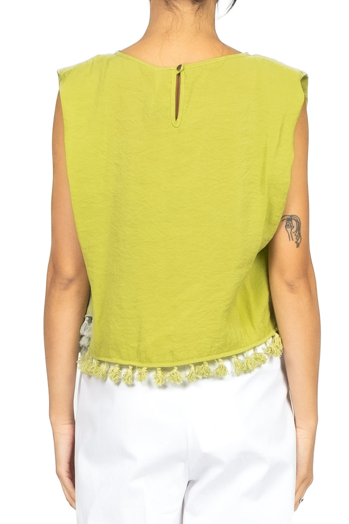 Tensione In - Blusa giromanica con nappine Art. C20123AT