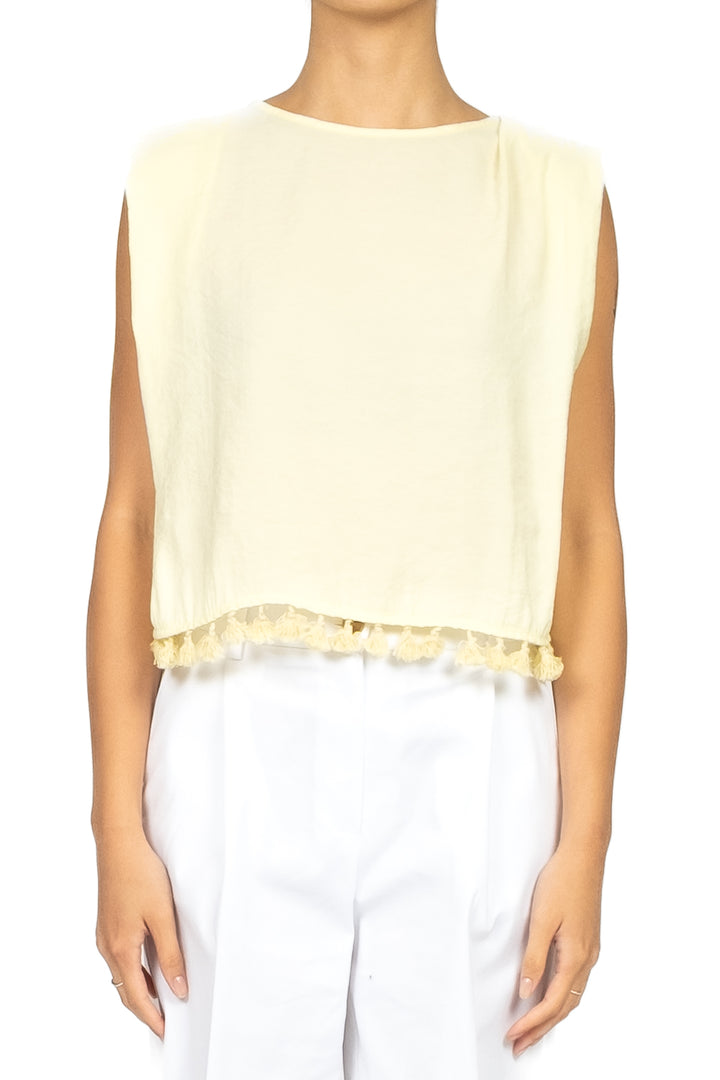 Tensione In - Blusa giromanica con nappine Art. C20123AT