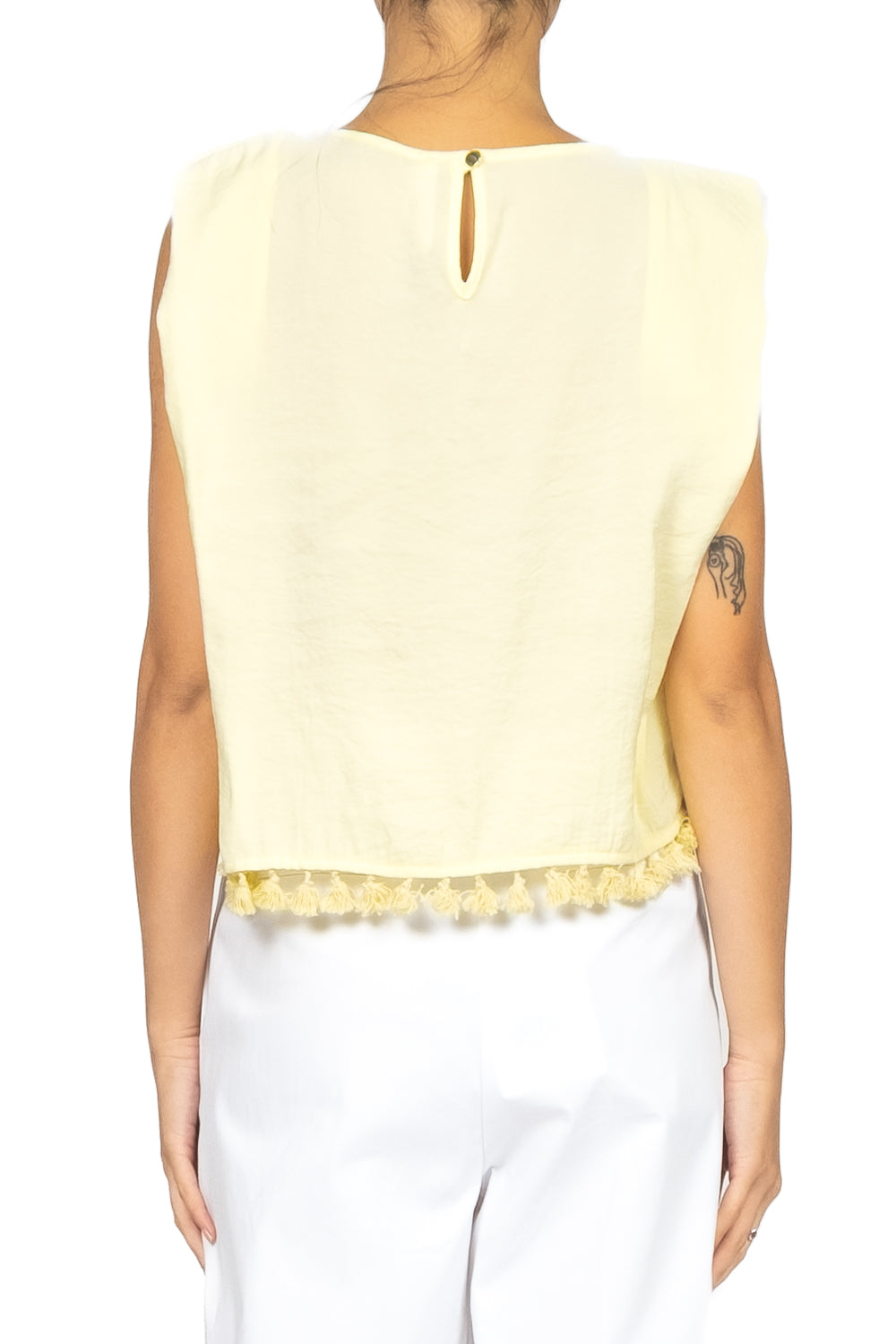 Tensione In - Blusa giromanica con nappine Art. C20123AT