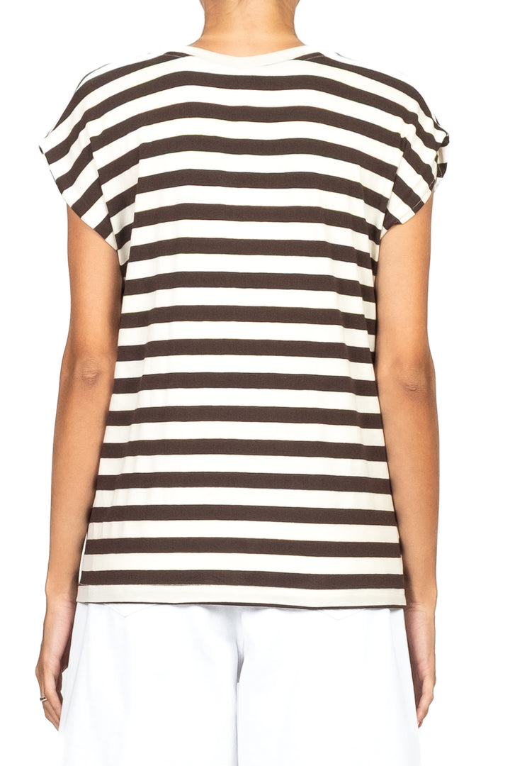 Tensione In - T-shirt rigata scollo V art. XW1571