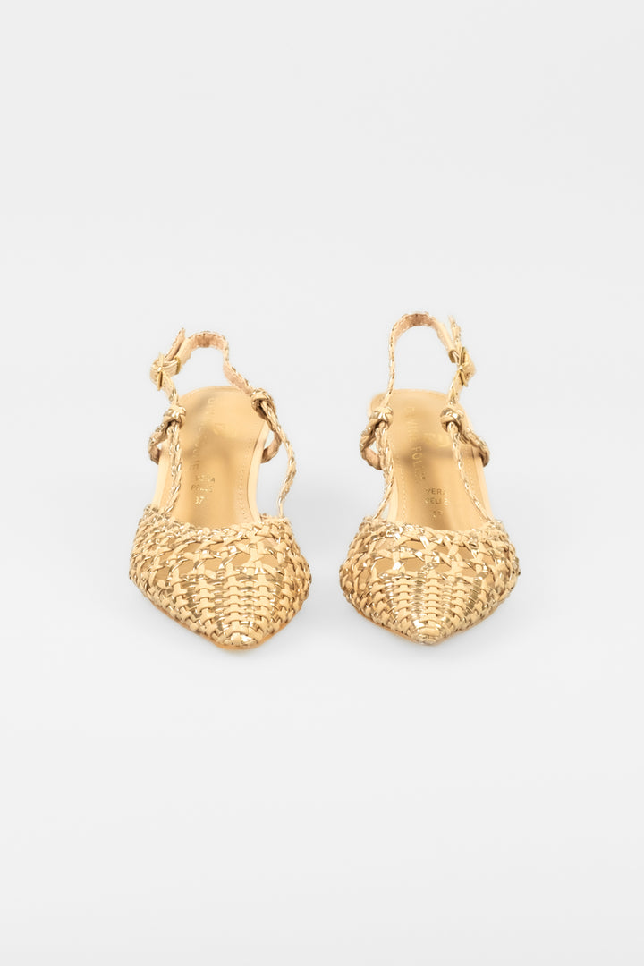 Divine Follie - Décolleté sling back intrecciata Art. 9110