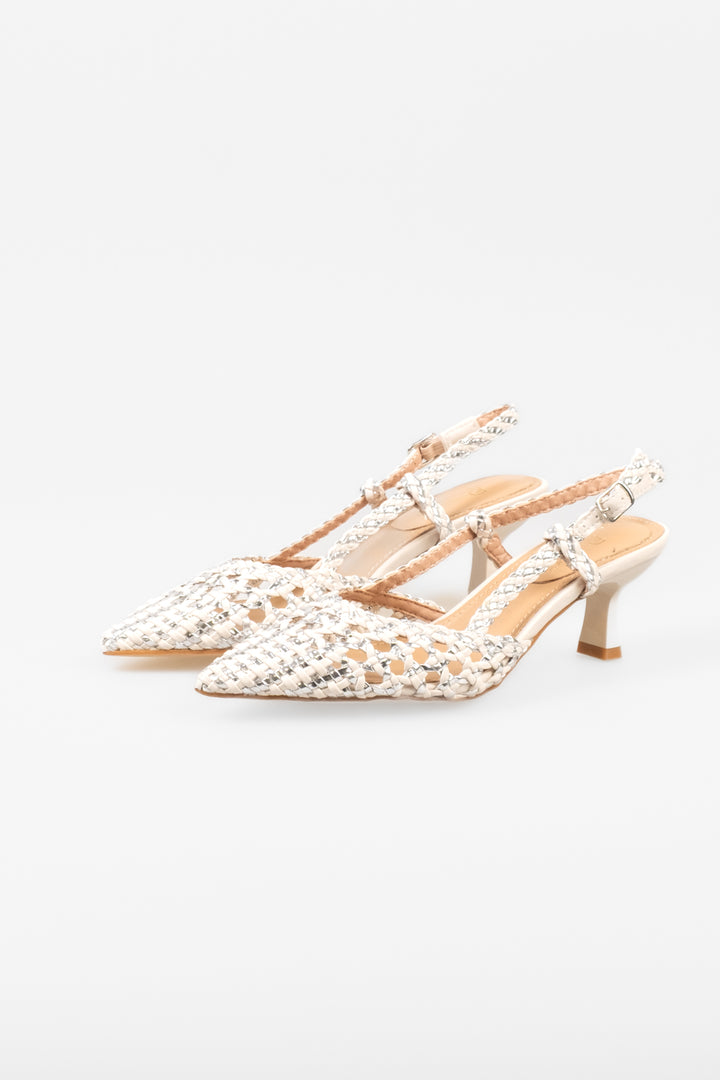 Divine Follie - Décolleté sling back intrecciata Art. 9110
