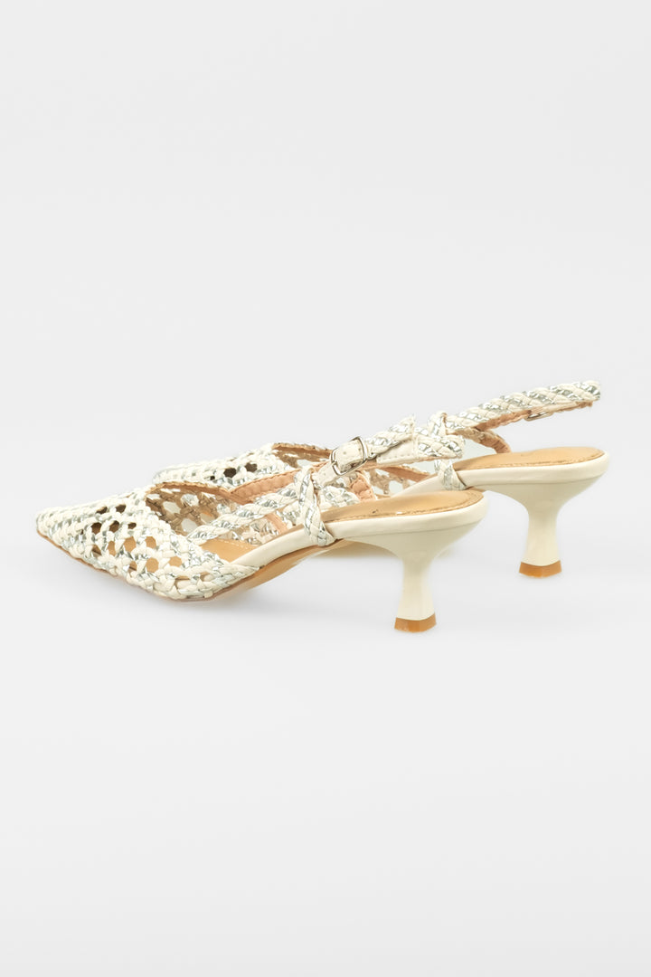 Divine Follie - Décolleté sling back intrecciata Art. 9110