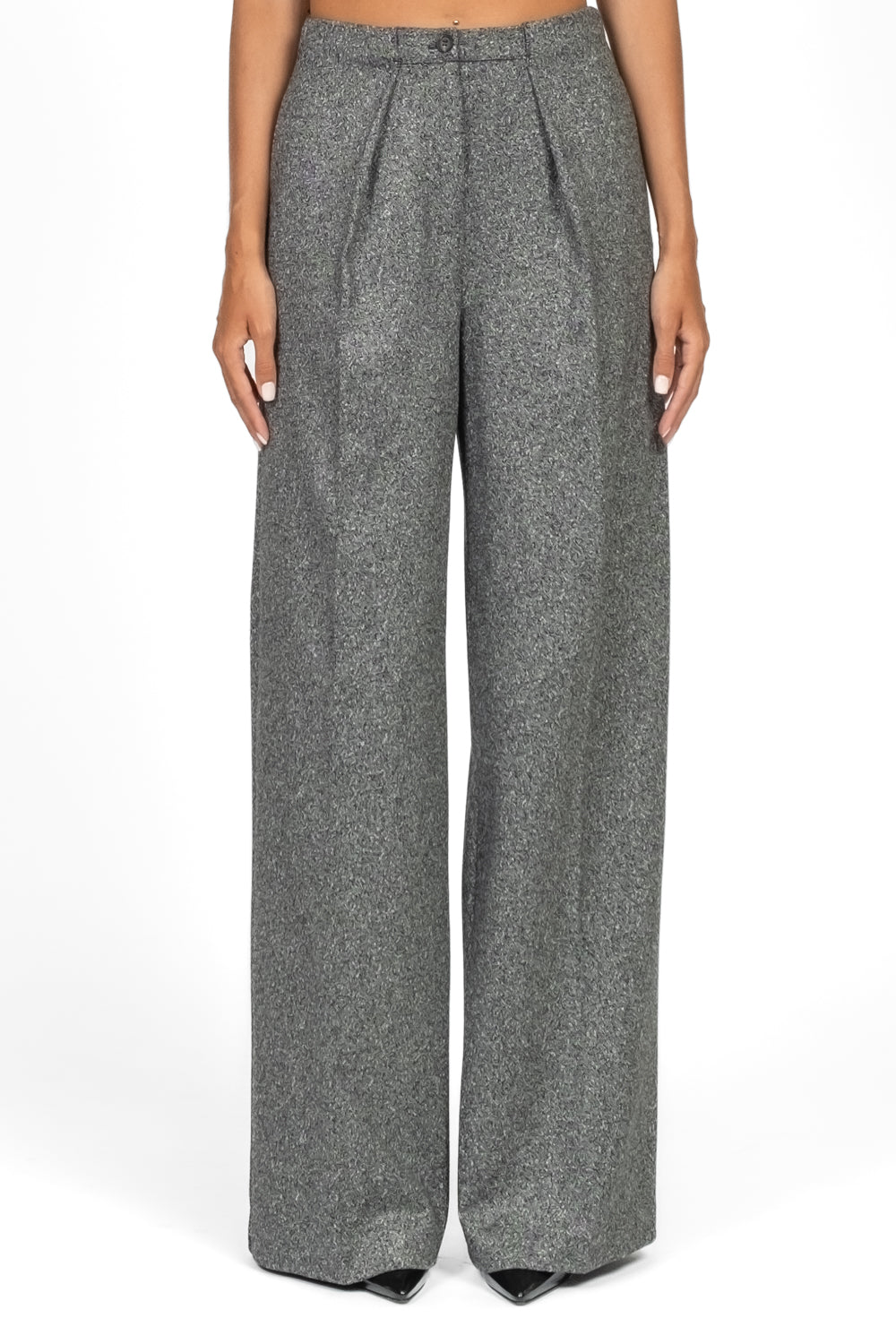 MM MaxMara - Pantalone palazzo con pinces CALI Art. 2526786128