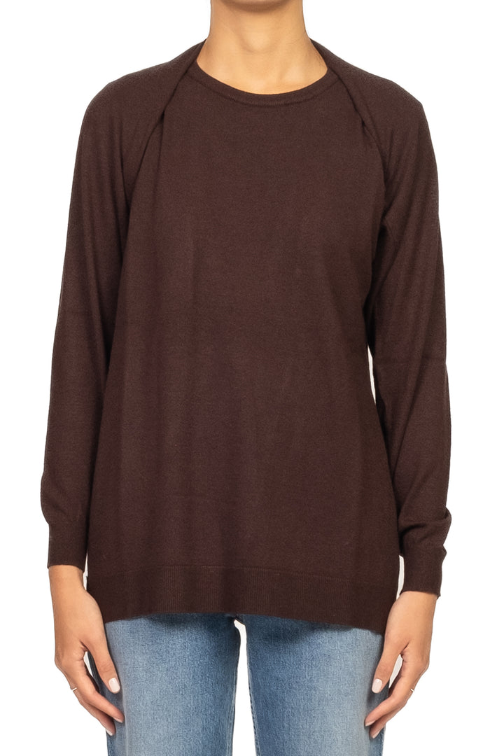 Vicolo - Maglia lunga smanicata con coprispalla Art. 22147F