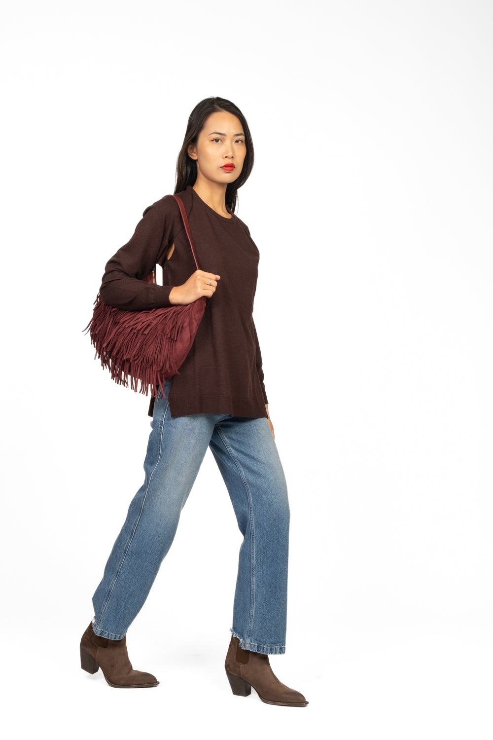 Vicolo - Maglia lunga smanicata con coprispalla Art. 22147F