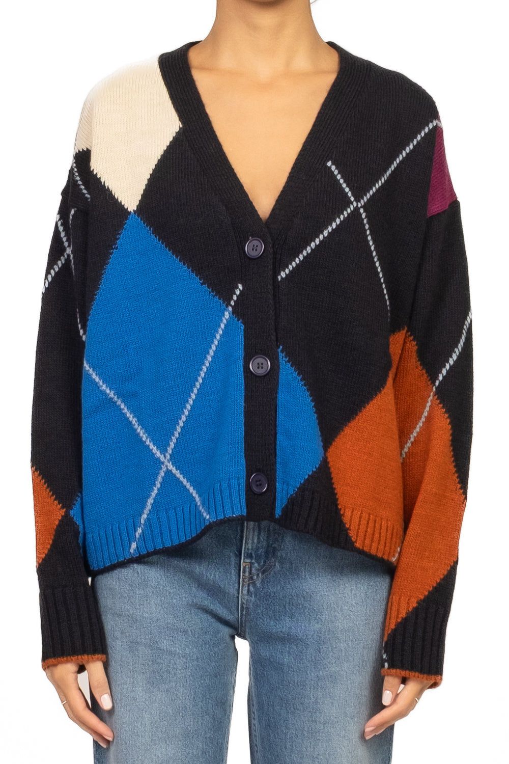 Tensione In - Cardigan con rombi Art. W5HMG42A400