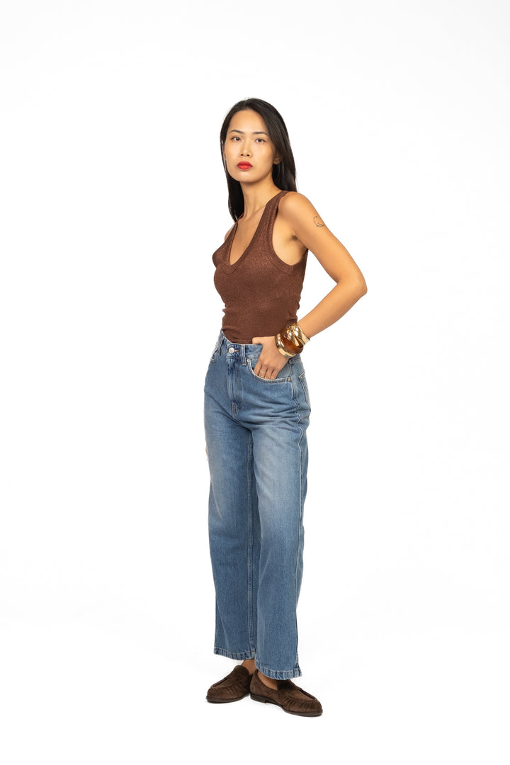Vicolo - Canotta lurex scollo V Art. UF0060