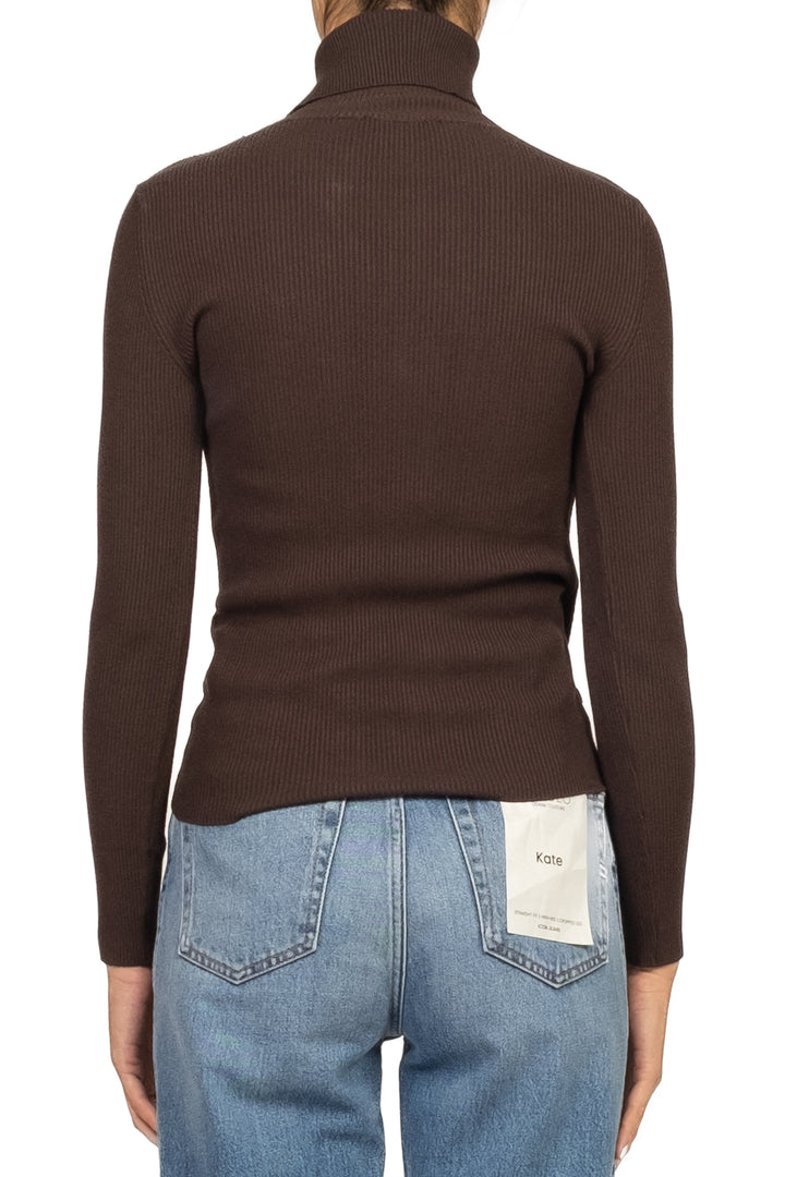 Vicolo - Maglia a costine con bottoni asimmetrici Art. 22106F