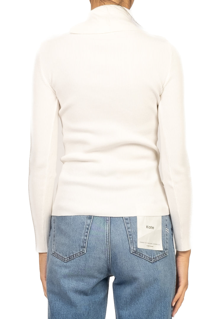 Vicolo - Maglia a costine con bottoni asimmetrici Art. 22106F