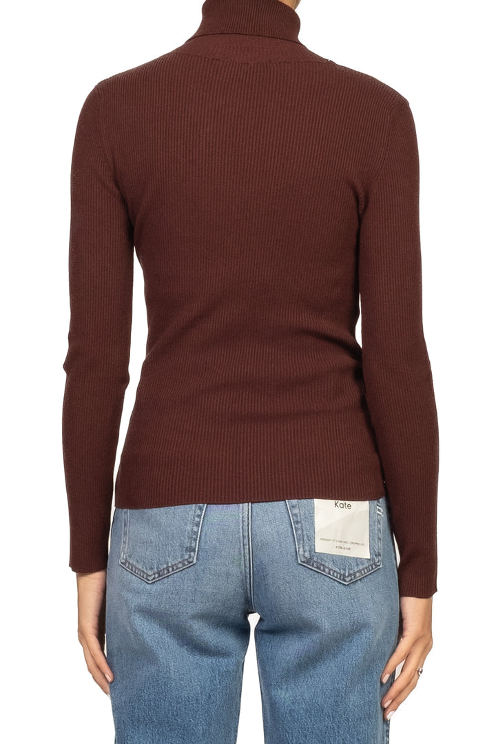 Vicolo - Maglia a costine con bottoni asimmetrici Art. 22106F