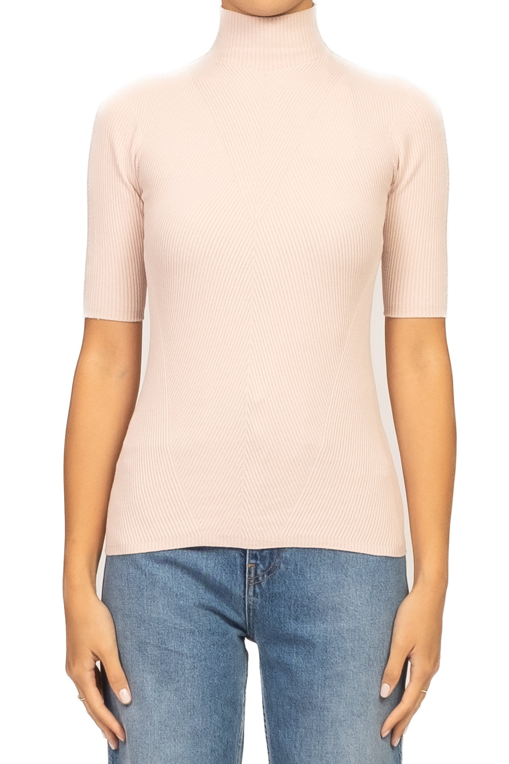 Kontatto - Maglia lupetto mezza manica costine Art. 3M0821C