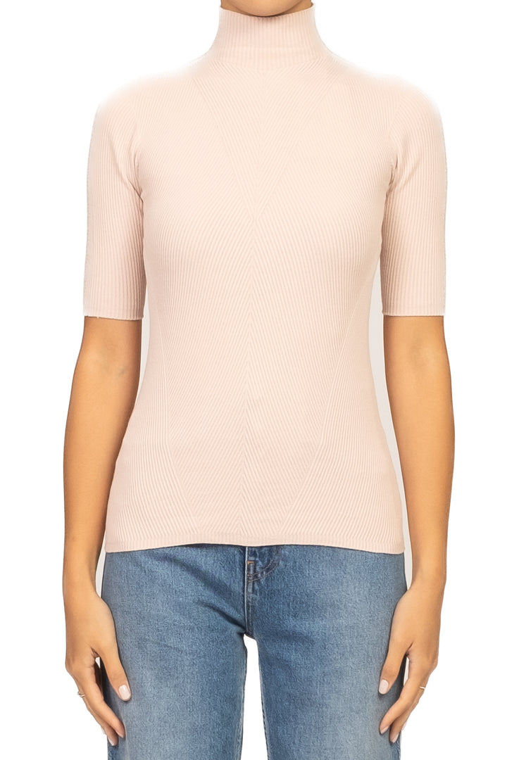 Kontatto - Maglia lupetto mezza manica costine Art. 3M0821C